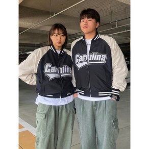 Carolina jacket 스타디움 바시티 커플 바람막이 야구 자켓