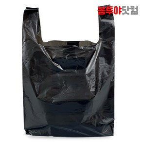 봉투야닷컴 마트 손잡이 비닐 봉투 검정색, 100개, 3L