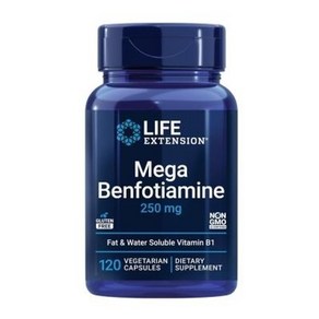 Mega Benfotiamine 250 mg 120 Vegetaian Capsules, 1개