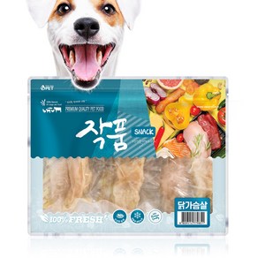 강아지 대용량 간식 300g 닭가슴살, 28_작품 안심오리, 1개