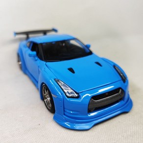 1/24 닛산GT-R시리즈 자동차 다이캐스트, 와이드 바디 블루 GT-R R35, 1개