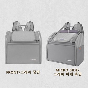 Sukat 3in1 다용도 강아지이동가방 대용량 반려동물 고양이 강아지가방 백팩, 1개, 그레이