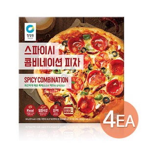 청정원 스파이시 콤비네이션 피자 340g x4판