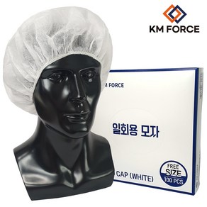 케이엠포스 일회용 위생모자 라운드캡 학교급식 캡 헤어 1BOX, 일반(100EA), 1개