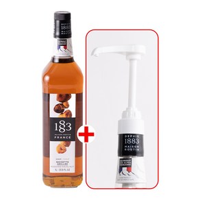 1883 로스티드 헤이즐넛 시럽 1000ml+1883 범용 시럽 펌프 화이트 세트