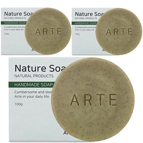 아르떼 천연 저자극 어성초 세수 세안 수제 클렌징 CP 비누 SOAP, 100g, 3개입, 3개