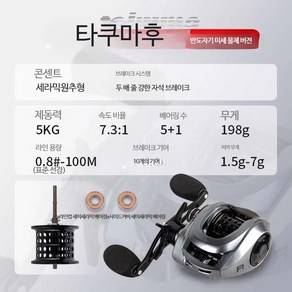 캠파이어 전동릴 바다낚시 자동휠 최대 25kg 자동낚시릴 물방울 범용, Takuma P1 세미 세라믹 베어링 버전, 1개