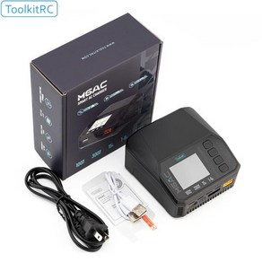 ToolkitRC 듀얼 입력 스마트 충전기 배터리 M6AC 100W DC MAX 1-6S Lipo LiHV NiMh Pb 셀용 밸런스 15A, 01 미국 플러그, 1개