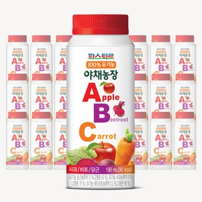 파스퇴르 100%유기농 야채농장 ABC주스190ml (냉장보관)