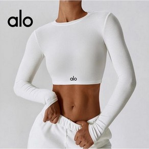 ALO yoga 캐주얼 러닝 스포츠 티셔츠 긴팔 헬스 날씬해 보이고 얇고 가벼운 긴팔 요가 상의