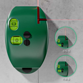 미니 직각 적외선 레벨 정밀수평계 1개/2개/3개, 레이저수평기그린*3, 1개