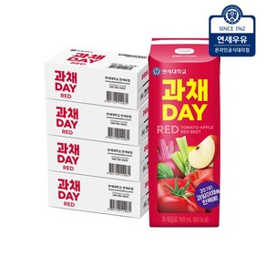 연세대학교 연세우유 연세우유 과채데이 레드 190ml 96팩, 96개