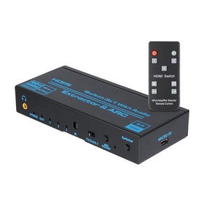 OU954 Coms 3x1 HDMI 2.0 스위치 선택기 / 4K 60Hz UHD / 오디오광 RCA 3.5mm OUT 분리 추출 기능 / ARC 지원, 1개