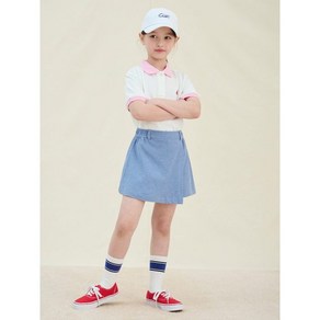 [브랜드정품]빈폴키즈 공식브랜드관 [BEANPOLE KIDS] 여아 피케 칼라 상하세트 블루 (BI5242G06P) 등교룩 등원룩