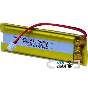 맥스파워 리튬폴리머 충전용 건전지 MP601752-PCM (3.7V 470mAh) C51021RB, 1개, 1개입