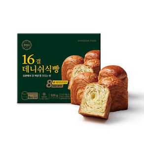 [신세계푸드] 밀크앤허니 16결 데니쉬식빵 520g x 2봉