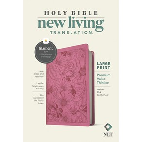 NLT Lage Pint Pemium Value Thinline Bible Filament Enabled Edition (Leathelike Gaden Pink) Imitation Leathe, Tyndale House Publishes, English, 9781496458209