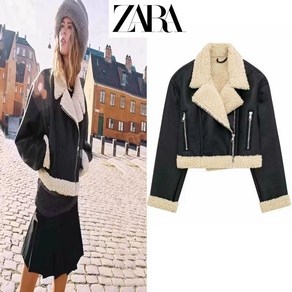 자라 리버시블 블랙 무스탕 자켓 zara