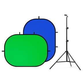 접이식 원터치 크로마키 양면 배경보드, 1.5M 그린 블루 단품, 1개