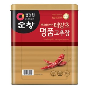 청정원 순창 현미쌀로 만든 태양초 명품 고추장 14kg, 1개