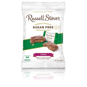 Russell Stove Suga Fee Toffee Squaes 3 Ounce Russell Stove Suga Fee Toffee Squaes 3 Ounce, 1개, 85g