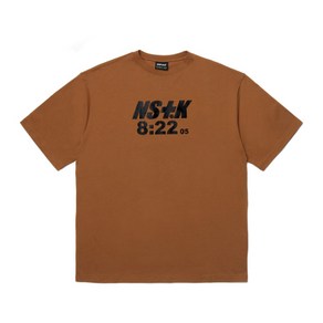 네스티킥 반팔티셔츠 NSTK 822 SPLIT TEE BROWN