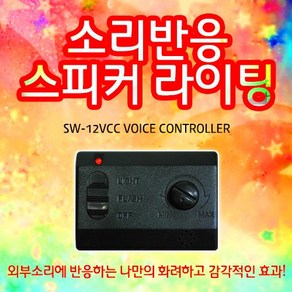 오토바이 자동차 소리반응 스피커 라이팅 쏘울스타일 LED사운드 댄싱컨트롤러, 1개