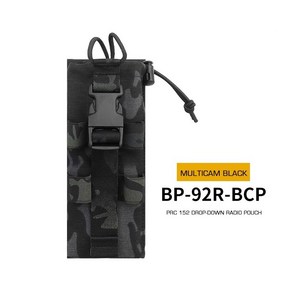 WS TY PRC-152 드롭-다운 라디오 파우치 BP-92, 멀티캠블랙, 1개