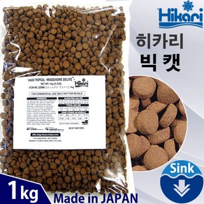 히카리 빅캣 (싱크카니발 L) 1kg / 사료 대형어 육식어 열대어 관상어 캣피쉬 싱킹카니발 먹이 밥, 1개