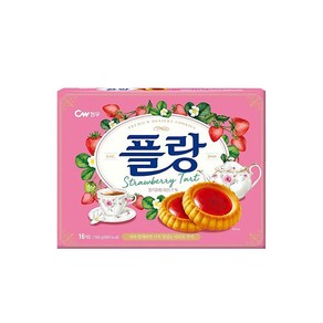 청우식품 플랑 딸기 타르트 쿠키, 160g, 1개