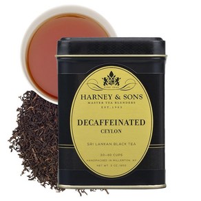 Haney & Sons Fine Teas 디카페인 실론 홍차 틴 85g3온스 루즈 리프, 1개, 1개입, 113.4g