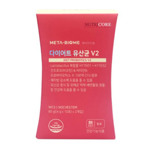 뉴트리코어 유산균 메타바이옴V2 체지방감소 WCS 1박스 (4gX20포), 1개, 80g