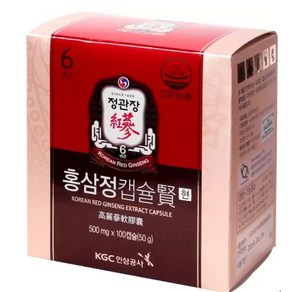 정관장 6년근 홍삼정캡슐 현 500mg x 100캡슐 Ginseng Capsule, 100정, 1개