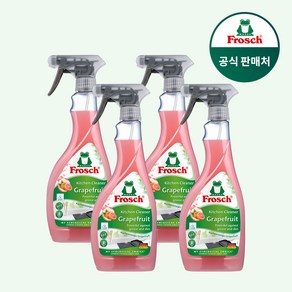 [공효진 세제] 프로쉬 독일 자몽 기름때 클리너 500ml 단품 청소 세제, 4개