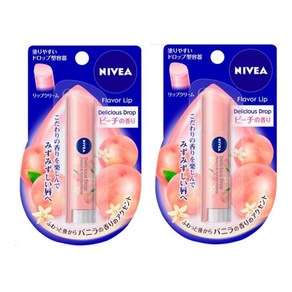 니베아 NIVEA 일본 과일립밤 사과향 3.5g 1초재팬, 복숭아, 2개