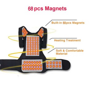 안전한 척추 보호 토르말린 자체 가열 등 자세 교정기 마그네틱 핫 코르셋 허리 조끼 어깨 벨트 통증 완화 관리 68 개, [01] no suppot bas, [02] L