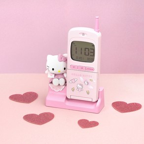 산리오 헬로키티 레트로 알람 탁상시계 귀여운 탁상시계 스티커 증정 건전지 포함