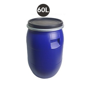 플라스틱드럼통 밀폐락 드럼통 60 오픈드럼통 물탱크, 60L, 1개