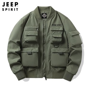 JEEP SPIRIT 지프 스피릿 춘추 항공 점퍼 남자멀티 포켓 기능야구 칼라 카고 재킷JP6307+양말 증정