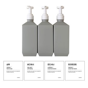 뉴앤룩 폴리 디스펜서 일반형 600ml 그레이, 1개