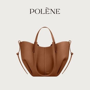 Polene Cyme SS24 여성 핸드백 대용량 겨드랑이 여성 가방 토트 가방 숄더 핸드백 브라운 카멜