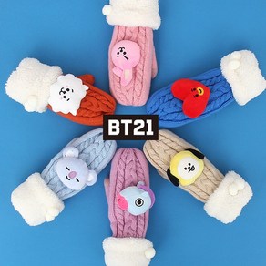 [제이에스글로벌] BT21 니트벙어리장갑 [꽈배기-30001]