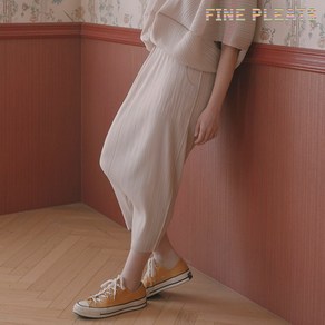 [FINE PLEATS] 피네 플리츠 배기팬츠 원 아이보리