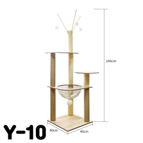 캠프타임 원목 캣타워 스크레쳐 Y-2, 캣타워(Y-10), 1개