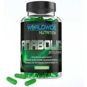 월드와이드 아나볼릭 Anabolic 180정 Accelerator muscle Growth Strength Recovery Power Workout Performance