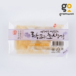 아삭아삭 새콤달콤한 락교와 초생강 듀오 60g 주비푸드 초밥반찬, 락교와 초생강 60g, 1개