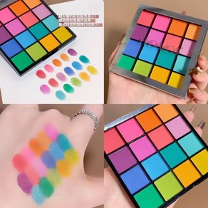 HUDAMOJI 아이섀도우 팔레트 매트 어스 컬러 플라워 요정 메이크업 아이 수리 16 색, [01] ES-386A, 1개