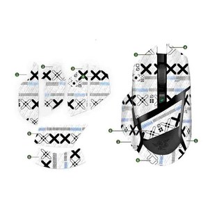 마우스 그립 테이프 스케이트 수제 스티커 Raze Basilisk X Hypespeed Wieless Ultimate V2 V3 용 미끄럼 방지 도마뱀 피부 빨아 땀, 01 WXX