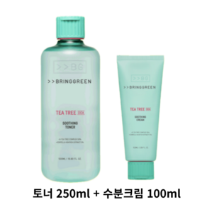 브링그린 티트리 시카 수딩 토너 250ml+크림 100ml 2종 세트