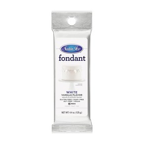 Satin Ice White Fondant Vanilla 4.4 Ounces 새틴 아이스 화이트 퐁당 바닐라 4.4온스, 1개, 하얀색, 124.74g